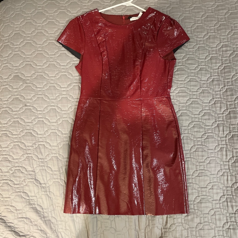 Awesome vegan patent leather dress